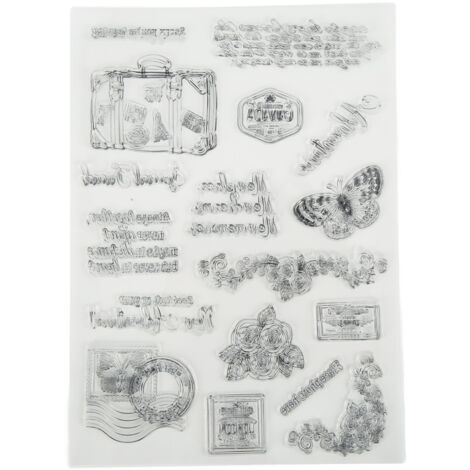 Tampons TPR transparents pour scrapbooking, réutilisables pour albums photos et invitations DIY