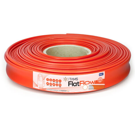 TAMS® Flat Flow Flachschlauch orange 1" 10m