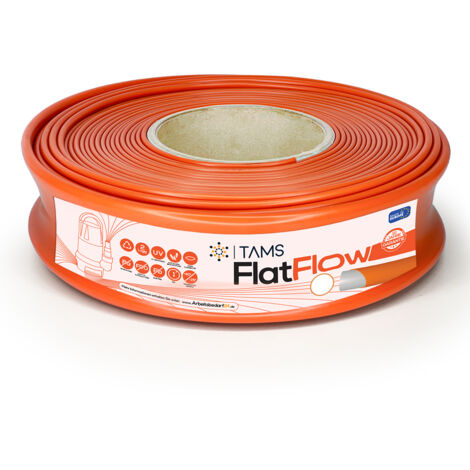 TAMS® Flat Flow Flachschlauch orange 1,5" 10m