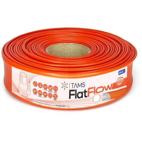 TAMS® Flat Flow Flachschlauch orange 2" 10m