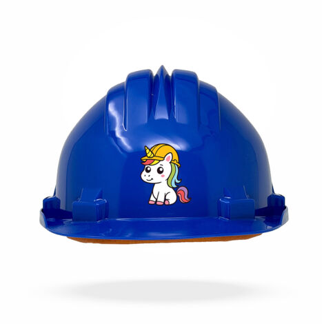 TAMS® Kinderhelm - Drehverschluss Blau Einhorn