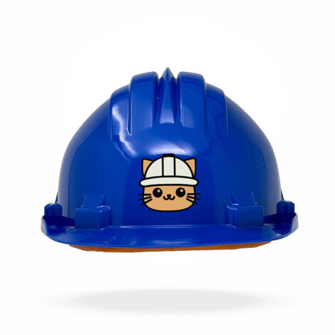 TAMS® Kinderhelm - Drehverschluss Blau Katze
