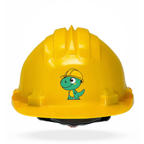 TAMS® Kinderhelm - Drehverschluss Gelb Dinosaurier