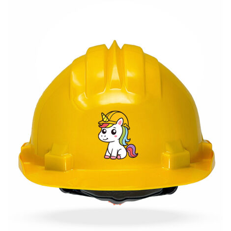TAMS® Kinderhelm - Drehverschluss Gelb Einhorn