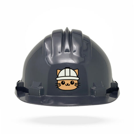 TAMS® Kinderhelm - Drehverschluss Grau Katze