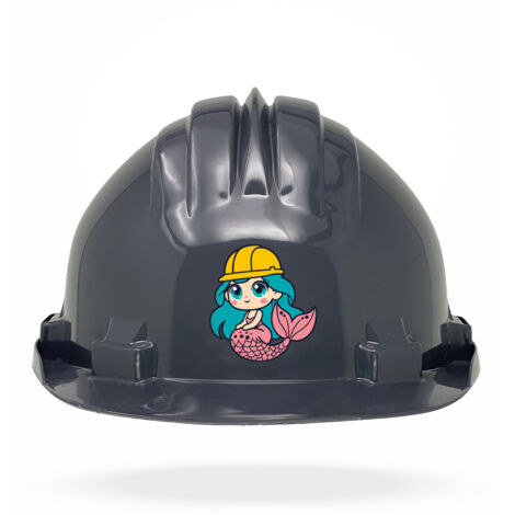 TAMS® Kinderhelm - Drehverschluss Grau Meerjungfrau