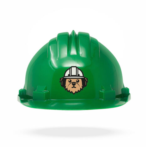 TAMS® Kinderhelm - Drehverschluss Grün Hund