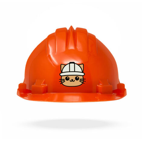 TAMS® Kinderhelm - Drehverschluss Orange Katze