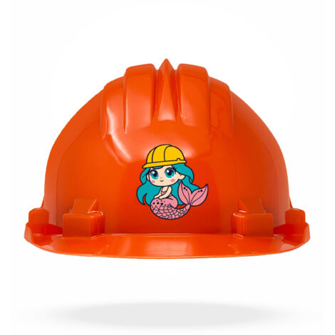 TAMS® Kinderhelm - Drehverschluss Orange Meerjungfrau