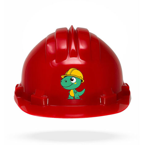 TAMS® Kinderhelm - Drehverschluss Rot Dinosaurier