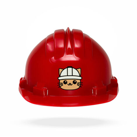 TAMS® Kinderhelm - Drehverschluss Rot Katze
