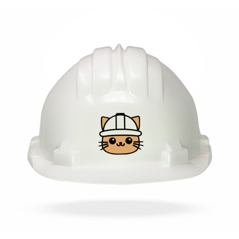 TAMS® Kinderhelm - Drehverschluss Weiß Katze