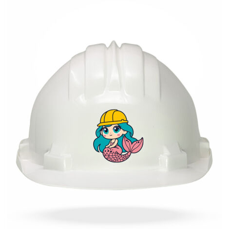 TAMS® Kinderhelm - Drehverschluss Weiß Meerjungfrau