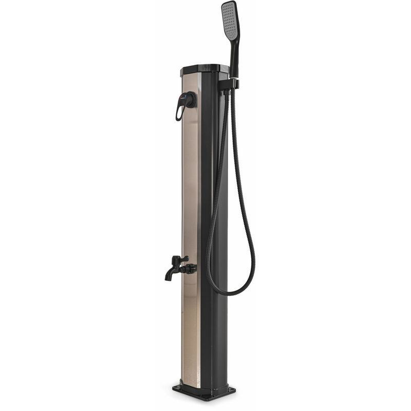 Frankystar - Tanaga Bronze 20 - Ducha Solar Baja Para Jardín 20L Con Grifo De Ducha Y Lavapiés