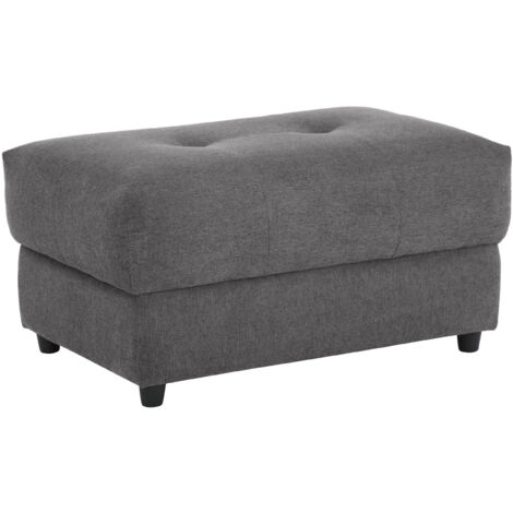 Tanaro-Pouf en tissu anthracite