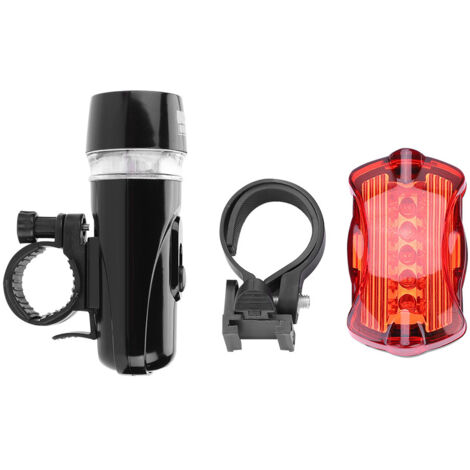 tanche 5 LED vélo vélo phare avant arrière ensemble de feux de sécurité accessoire (noir)