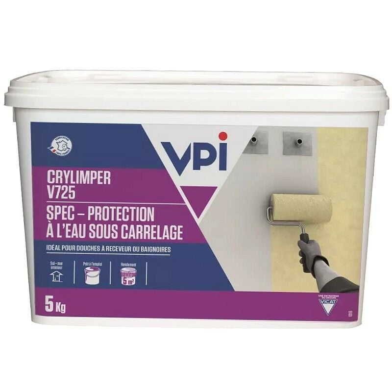 Étanchéité sous carrelage VPI CRYLIMPER V725 système d'imperméabilisation Conditionnement: 5 kg
