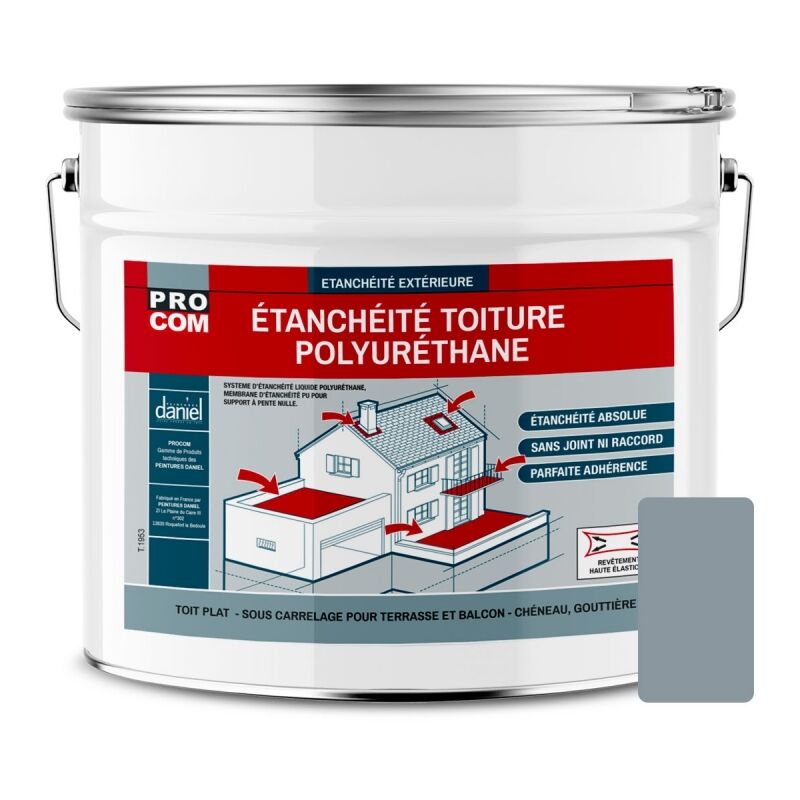 Tanchéité toiture polyuréthane - Étanchéité toit terrasse, toit plat Procom 8c969d 15 Kg