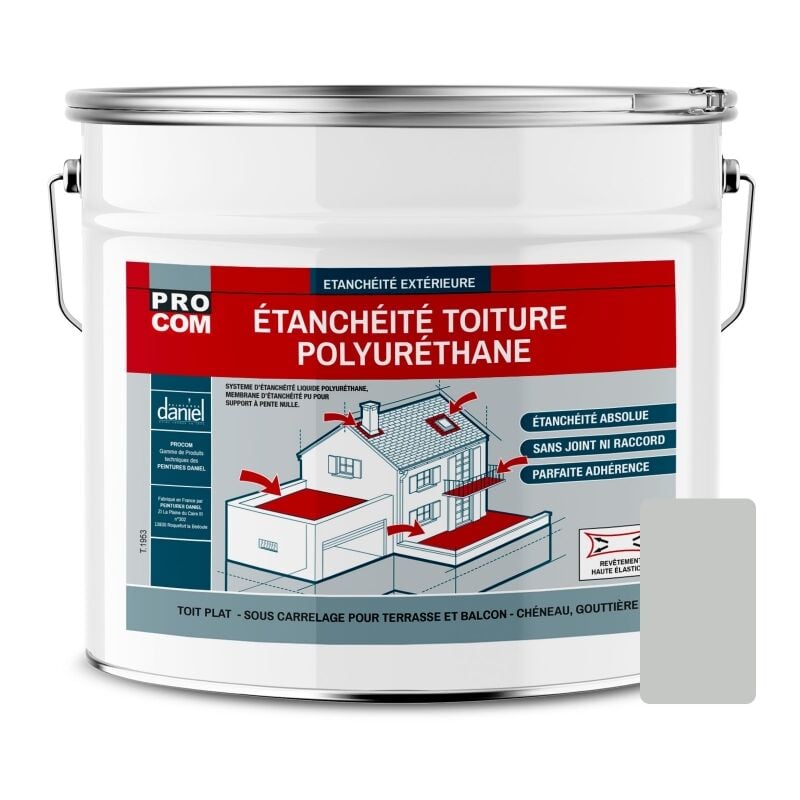 Tanchéité toiture polyuréthane - Étanchéité toit terrasse, toit plat Procom c5c7c4 15 Kg