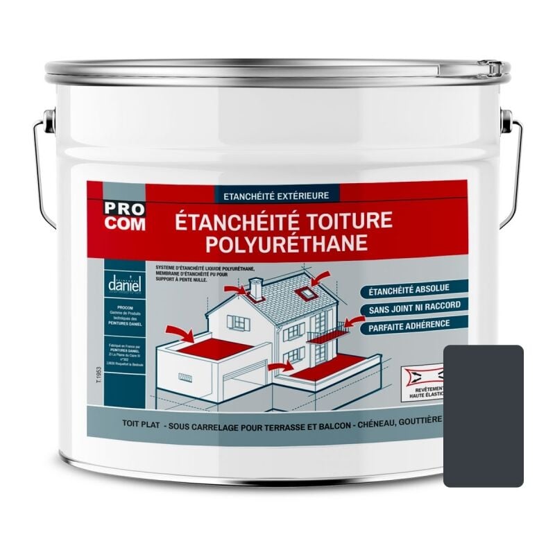 Tanchéité toiture polyuréthane - Étanchéité toit terrasse, toit plat Procom 383e42 15 Kg