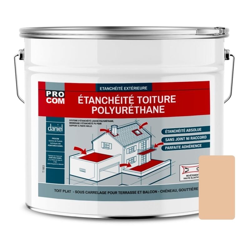 Tanchéité toiture polyuréthane - Étanchéité toit terrasse, toit plat Procom e3c2a3 15 Kg