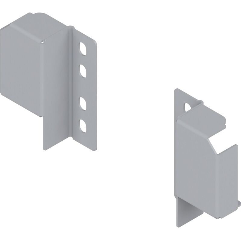 Reling-Rückwandhalter Set (links + rechts) ral 9006 für tbx antaro - Blum