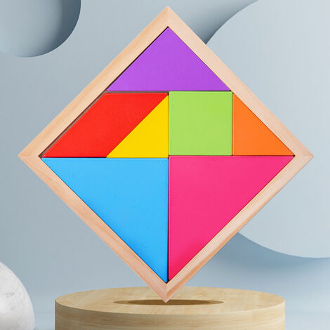 Tangram Puzzle ,Sensory Toys pour Soulager Le Stress et l'anxiété,Jeux de Concentration Puzzle pour Enfant et Tous Les Ages