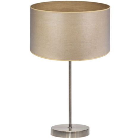 Tania lampe de table haute 1xe27 cuir/bois clair 62x30x30 cm