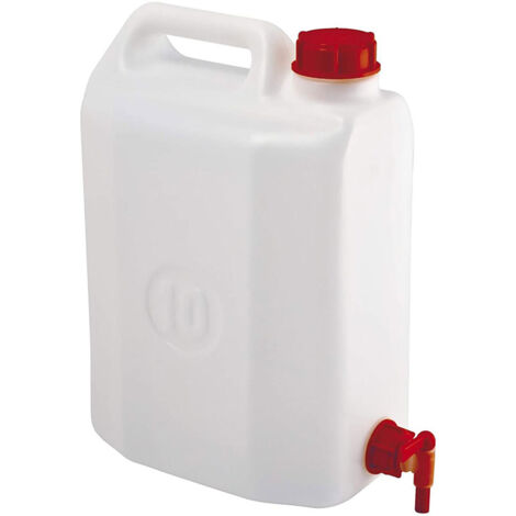 Tanica con rubinetto in PEHD per trasporto liquidi 20 litri - Bianco neutro - Mobil Plastic