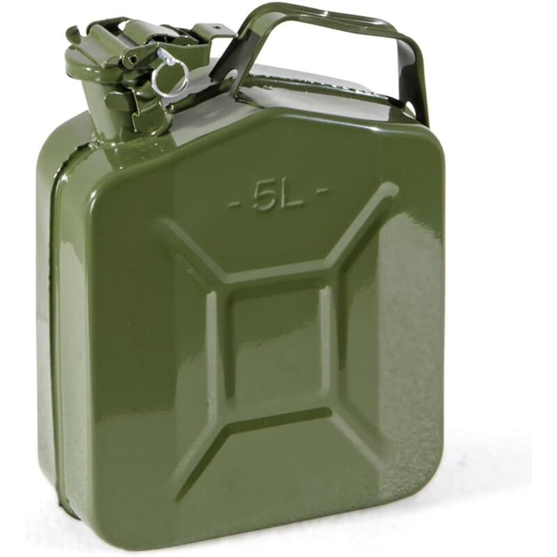 Image of Tanica carburante in metallo acciaio laminato 5LT verde omologata Verdelook