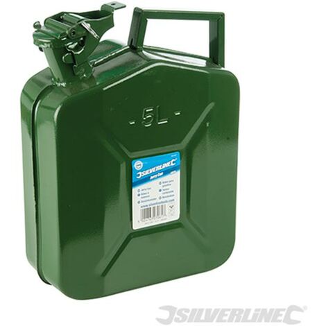 Tanica Metallo 5 Litri Per Carburante + Beccuccio Flessibile | Acciaio Con Rivestimento Anticorrosione | Chiusura A Baionetta |
    Maniglia Integrata
