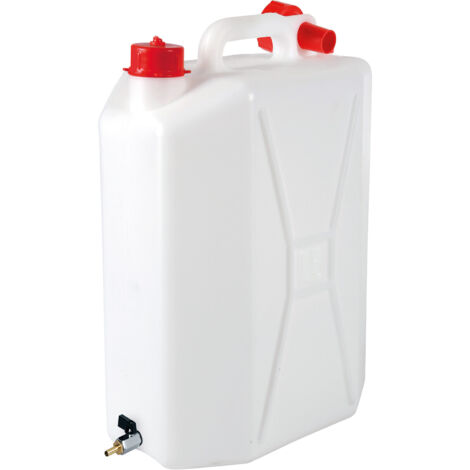 Tanica in polietilene con rubinetto in metallo - 15 L - Verticale