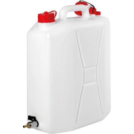 Tanica in polietilene con rubinetto in metallo - 20 L - Verticale