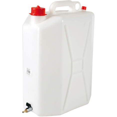 Tanica in polietilene con rubinetto in metallo - 25 L - Verticale