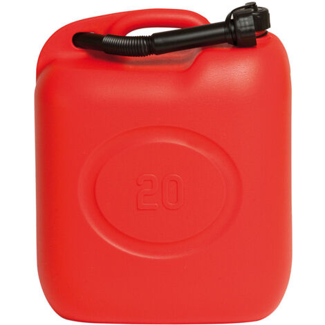Tanica Per Benzina Da 5Lt Omologata Completa Di Tubo Flessibile Carburante Rossa