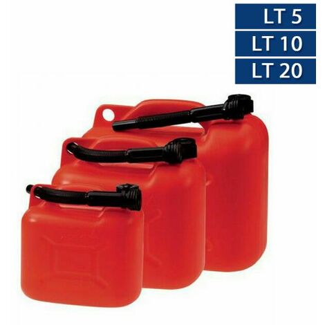 TANICA PLASTICA PER CARBURANTE BENZINA E GASOLIO OMOLOGATA LT 5 - 10 - 20 00721V LT 5 (00721)