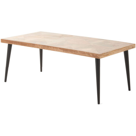 Tanja-Table basse 120x60 cm en bois de manguier