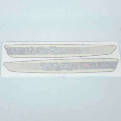 tank sticker weiß grün 280x38mm für moped peugeot 103