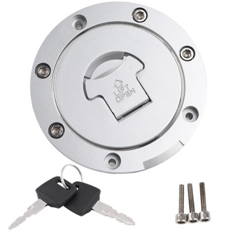 Tankdeckel für Motorräder – Edelstahl – Kompatibel mit CBR600RR (2003–2017) und CBR600F4 (1999–2006) – 2 Schlüssel im Lieferumfang enthalten