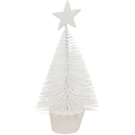 TANNENBAUM TISCH MATTE 14CM WEISS - Atmosphera créateur d'intérieur