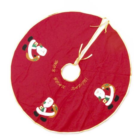 Tannenbaumteppich aus rotem Filz D90cm - Atmosphera créateur d'intérieur