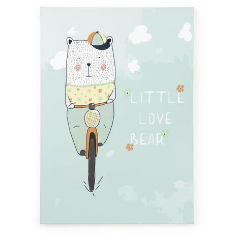 TANUKI Toile tendue Little love Bear - 70x50 cm