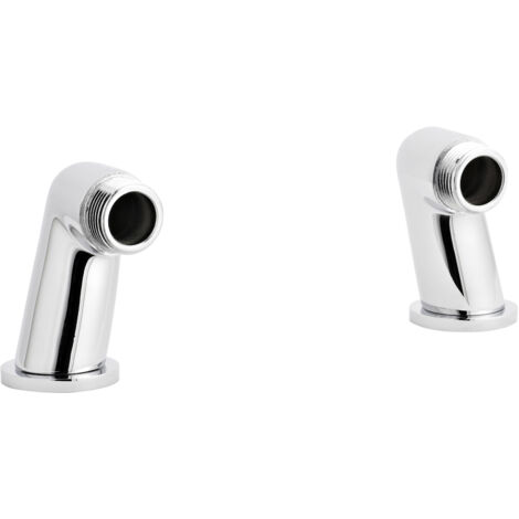 Tap Accessories Round Minimalist Inlet Legs, Pair - Chrome
