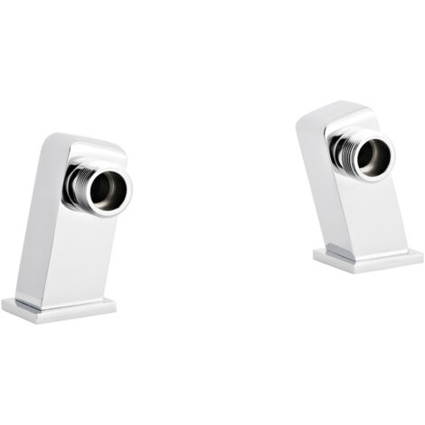 Tap Accessories Square Minimalist Inlet Legs, Pair - Chrome