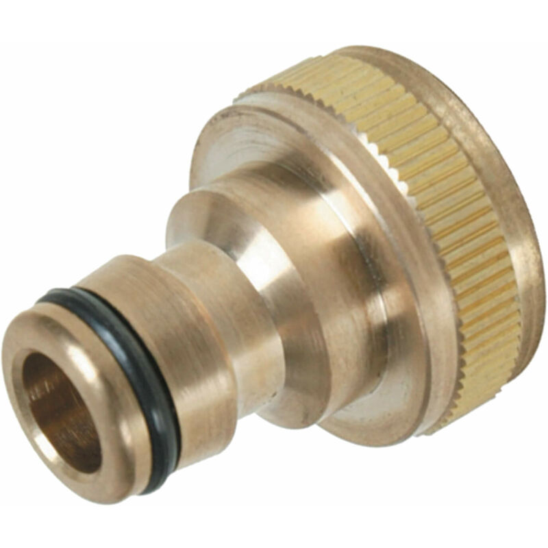 Tap Connector Brass 3/4 bsp to 1/2 Quick Connect Male - Silverline