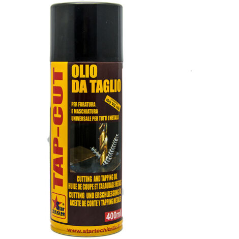 TAP-CUT spray 400 ml olio da taglio per foratura maschiatura per tutti i metalli 6 PEZZI