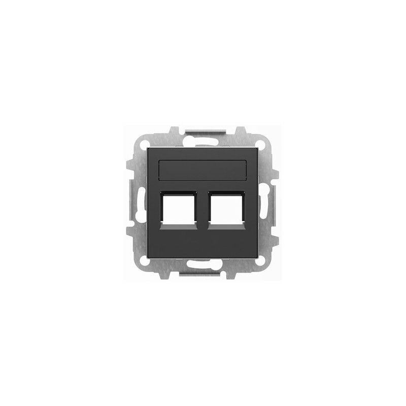 

Tapa 2 conectores RJ11-RJ45 NEGRO SOFT SKY 8518.2 NS - Niessen