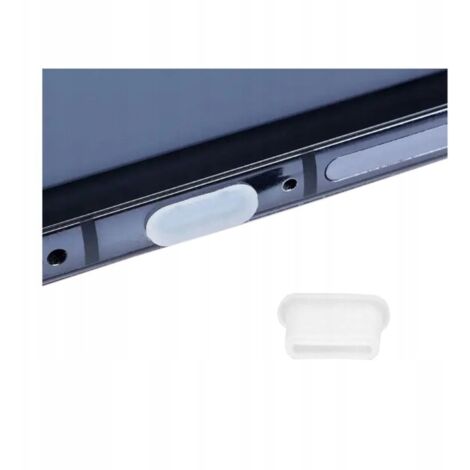 Tapa antipolvo para puerto de carga USB tipo C, transparente