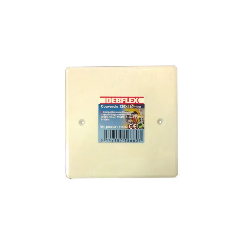 

Debflex - Tapa atornillada 120x120 mm para la caja de conexiones