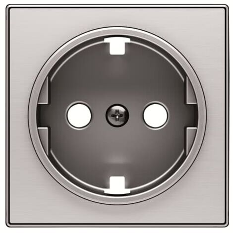 Tapa base de enchufe schuko 2P+TT ACERO INOX NIESSEN SKY 8588 AI